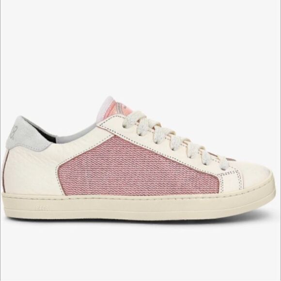 P448 JOHN LEATHER AND LUREX SNEAKER 40 - Picture 3 of 3